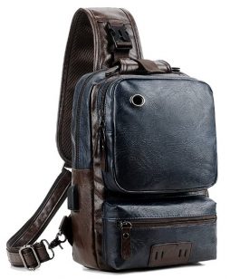 Men Vintage PU Leather Sling bagÂ 