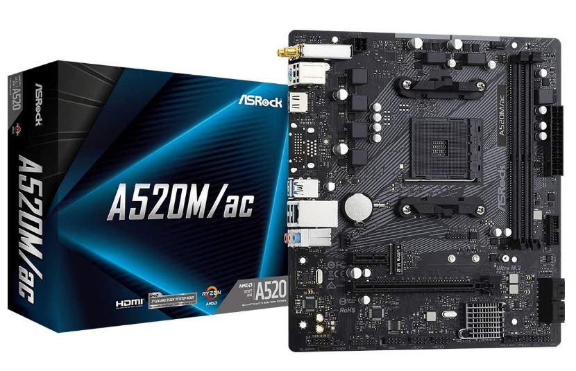 ASRock A520M/AC Micro ATX Motherboard