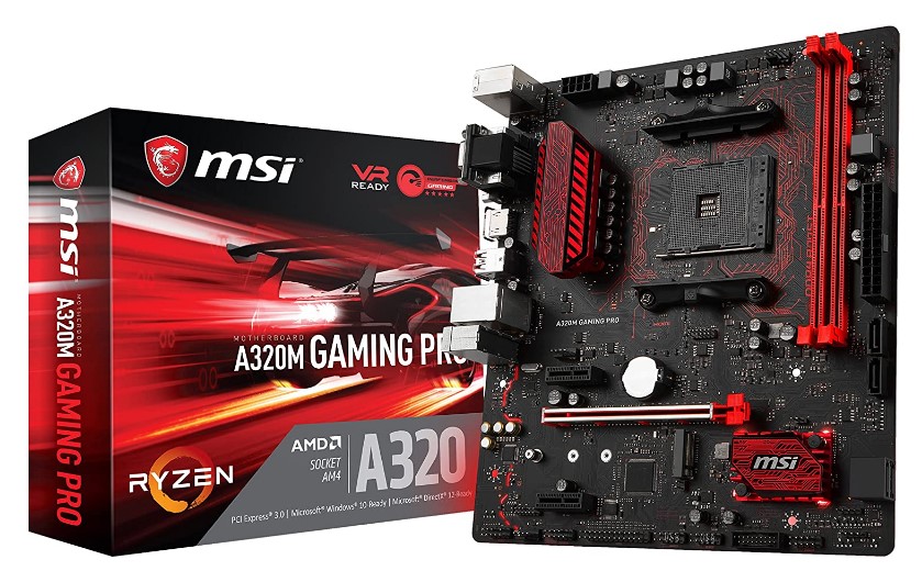 MSI Gaming AMD Ryzen A320 Motherboard