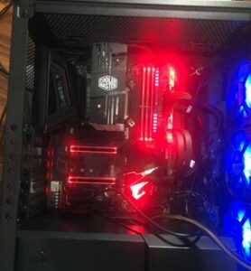 many red lights on the motherboard