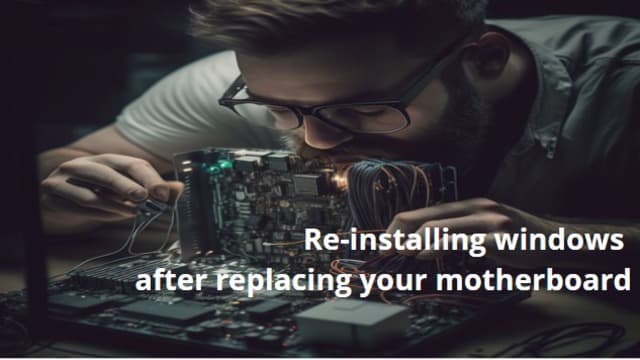 re-installing windows after replacing your motherboard